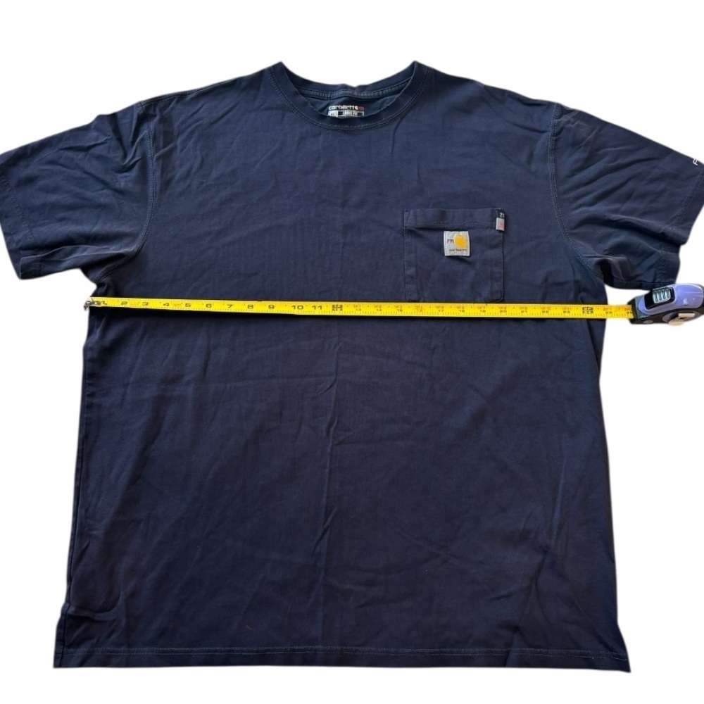 Carhartt Men's Heavyweight Navy Blue Workwear Pocket T-Shirt Size XL Tall - Picture 8 of 10